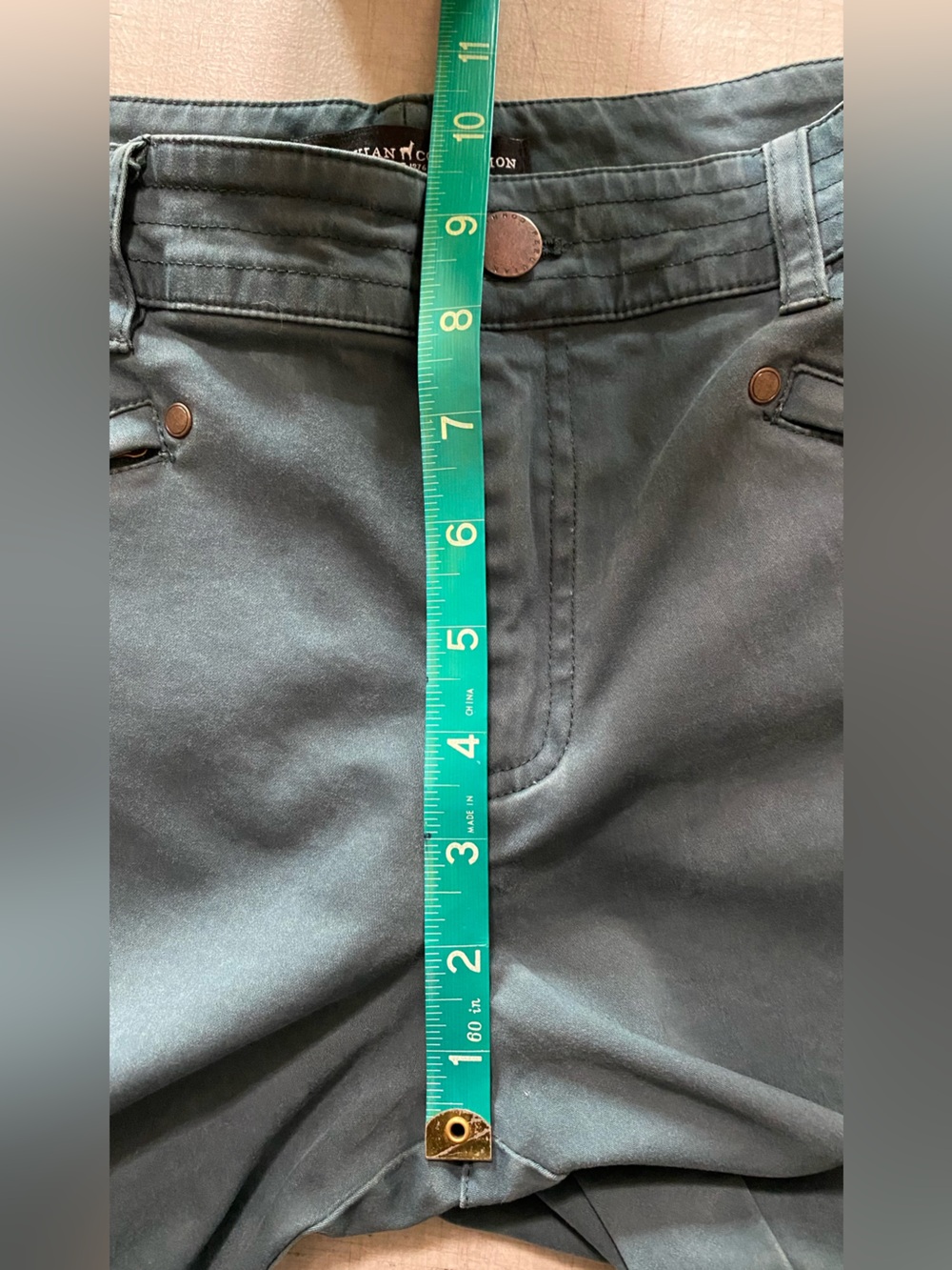 Peruvian Connection Pine Green Skinny Motorcycle Jeans women’s - Picture 10 of 12
